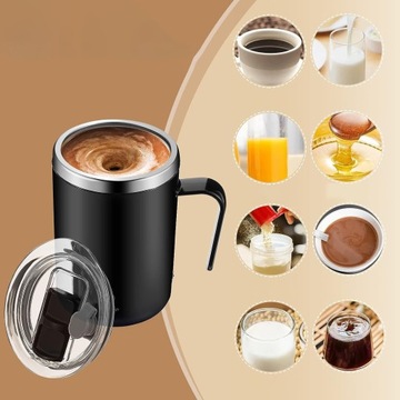 МАГНИТНАЯ КРУЖКА САМОСМЕШИВАНИЯ С КРЫШКОЙ, С ВОЗМОЖНОСТЬЮ ЗАРЯДКИ от USB, 400МЛ