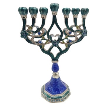 Świecznik Menora Ręcznie malowane Judaica