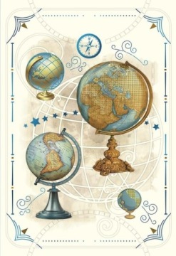 DaVinci Листівка 12x18 см B- BD 502 088 конверт Глобуси