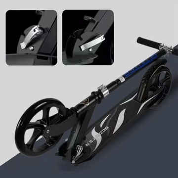 Городской скутер складывается для взрослых детей Большие колеса 200 мм 100 кг.