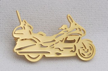 Motocykl motor złota odznaka pins przypinka wpinka