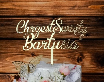 Topper TCZ-1- Chrzest Święty Złote Lustro