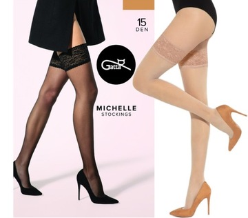 POŃCZOCHY SAMONOŚNE MICHELLE LYCRA 1/2 VISONE
