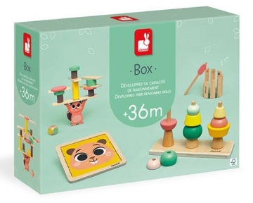 Janod Box 36 m-cy zestaw zabawek edukacyjnych