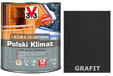 Lazura V33 Polski Klimat 12 LAT Grafit 750ml