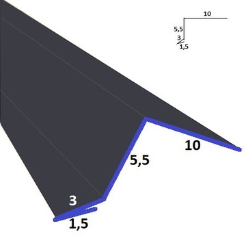Обработка балкона 3 ral 7024 MAT GRAPHITE, длина 1,95 м