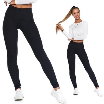 LEGGINSY DAMSKIE Z WYSOKIM STANEM Kryjące MORAJ r. XXL