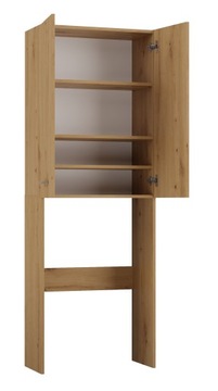 ШКАФ ДЛЯ ВАННОЙ НАД СТИРАЛЬНОЙ МАШИНОЙ POLA DD 64x183x30 ШКАФ КНИЖНЫЙ СТОЛБ ДУБ ARTISAN