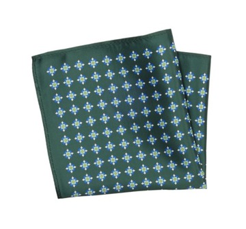 Zielona Poszetka Wzór Geometryczny