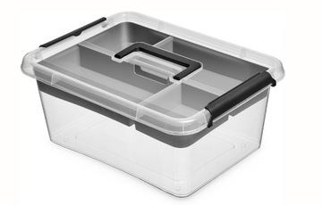 POJEMNIK PUDEŁKO Z POKRYWĄ ORGANIZER 12,5L ECOLINE