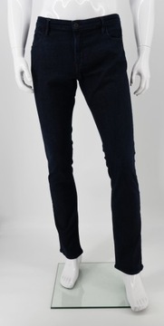 HUGO BOSS spodnie męskie jeansowe JEANSY GRANATOWE elastyczne 38/34