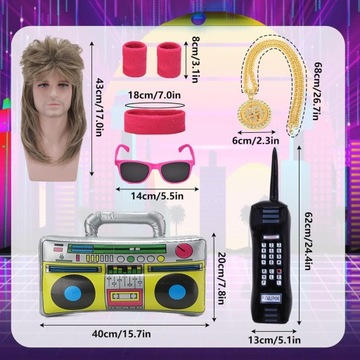 Переодевание ретро -костюм DRES Disco Stree 80 XL