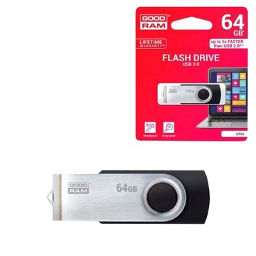 Флэш-накопитель GOODRAM UTS3 64 ГБ, USB 3.0, память
