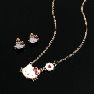 Комплект колье и сережек для девочек Hello Kitty Cat Set