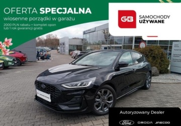 Ford Focus IV Hatchback Facelifting 1.0 EcoBoost 125KM 2024 Ford Focus 1.0 Ecoboost Hybrid 125KM ST-LineX SalonPL SerwisASO VAT23 Gwar