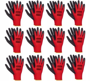 ПРОЧНЫЕ РАБОЧИЕ ПЕРЧАТКИ С ЛАТЕКСНЫМ ПОКРЫТИЕМ XL 10 DURABLE 1 ПАРА REDLATEX