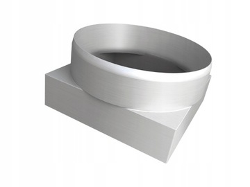 REDUKCJA DO OKAPU KUCHENNEGO 100MM TWORZYW SREBRNA