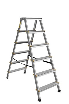 Drabina aluminiowa 6 stopni wytrzymałość 150 kg