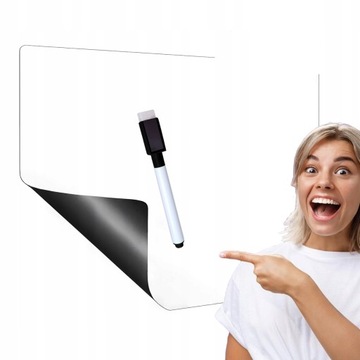 PLANER NA LODÓWKĘ A6 magnetyczny BIAŁY tablica notatnik PUSTY + MARKER