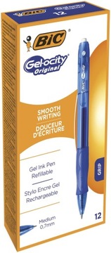 BIC GEL-OCITY ORIGINAL DŁUGOPIS ŻELOWY AUTOMATYCZNY NIEBIESKI ZESTAW x12