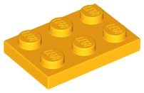 LEGO Płytka 2x3 Jasny Pomarańczowy 6097503 3021