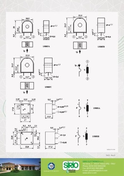 ТРАНСФОРМАТОР ТОКА 1:1000 15А ДЛЯ ПЕЧАТИ 0,2%