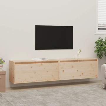 VidaXL Szafki ścienne, 2 szt., 80x30x35 cm, lite drewno sosnowe