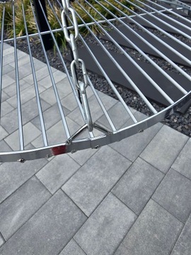 GRILL TRÓJNÓG OGRODOWY 190 CM +RUSZT 60 CHROMOWANY