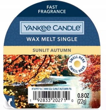 YANKEE CANDLE WOSK WAX SUNLIT AUTUMN 22g