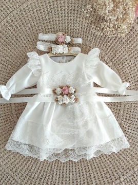 Крестильное платье для девочки ALICJA 62 экрю