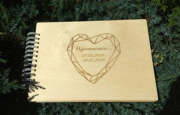 Свадебный альбом MDK с гравировкой на дереве А4, 30 листов, подарок