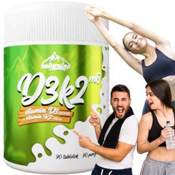 WITAMINA D3 K2 witaminy ODPORNOŚĆ kości - Naturalne Suplementy - 90 tab