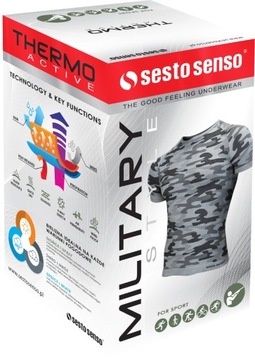 МУЖСКАЯ термоактивная спортивная ФУТБОЛКА CAMO с короткими рукавами Sesto Senso *L
