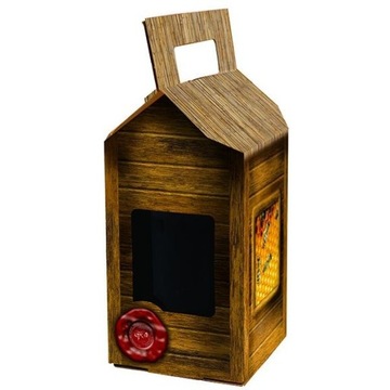 Pudełko ozdobne na 1 słoik 900 ml - CHATKA