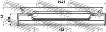 УПЛОТНЕНИЕ ВАЛА FEBEST NAP 95PES-44901015C