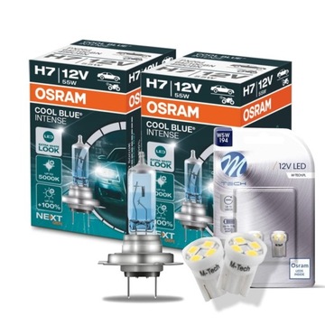 ŻARÓWKI Osram COOL BLUE Intense NextGen H7 PX26d + W5W LED GRATIS
