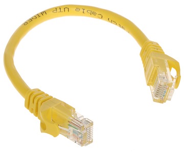 Kabel sieciowy LAN Patchcord RJ45 UTP kat. 5e 0,2m