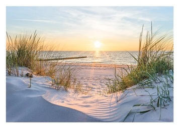 FOTOTAPETA PLAŻA MORZE 3D DO SALONU SYPIALNI FOTO TAPETA ŚCIENNA 254x184
