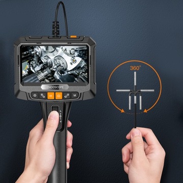 ИНСПЕКЦИОННАЯ КАМЕРА ЭНДОСКОП ВРАЩАЮЩАЯСЯ ГОЛОВКА 360° LED 1 м 32 ГБ SD IP67 3,9 мм