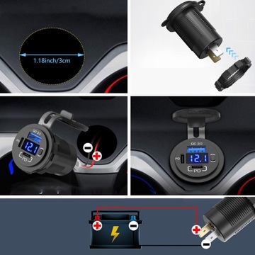 АВТОМОБИЛЬНОЕ ЗАРЯДНОЕ УСТРОЙСТВО БЫСТРОЙ ЗАРЯДКИ QC PD 20W
