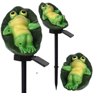 Ogrodowa lampka solarna Led Żaba