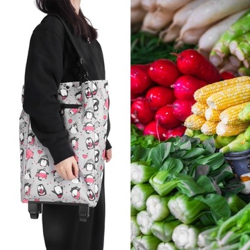 СУМКА НА КОЛЕСАХ, ПРОЧНАЯ СКЛАДНАЯ КОРЗИНА