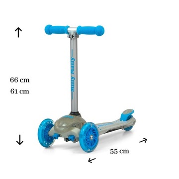 ТРЕХКОЛЕСНЫЙ СКУТЕР ZAPP СЕРЫЙ