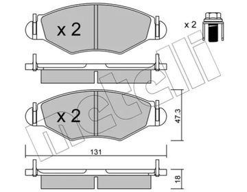 KLOCKI HAM.PEUGEOT 206 1,4-1,9D 00-