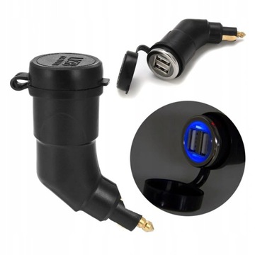 ŁADOWARKA MOTOCYKLOWA 2x USB 2,1A BMW DIN ADAPTER