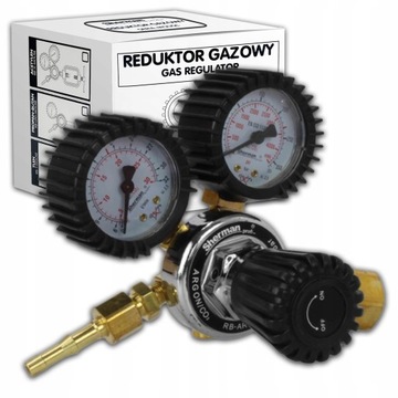 Редуктор MAXY CO2/Ar с 2 манометрами MIG/MAG sherman MIX 200 BAR