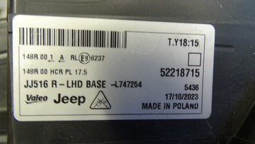 JEEP AVENGER - SVĚTLO PŘEDNÍ PRAVÁ FULL LED