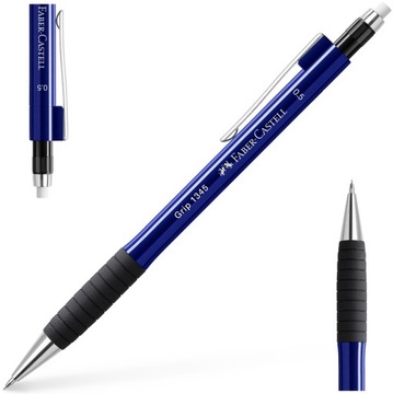 FABER-CASTELL Ołówek automatyczny z gumką na rysiki 1345 Grip 0,5 mm