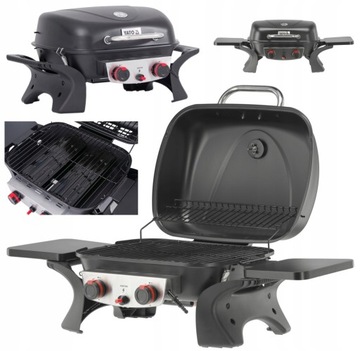 GRILL GAZOWY PRZENOŚNY YAKE 2 PALNIKI 5KW YAKE YG-20005