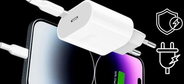 Оригинальный комплект зарядного устройства 20 Вт + кабель USB-C-LIGHTNING для быстрой зарядки iPhone
